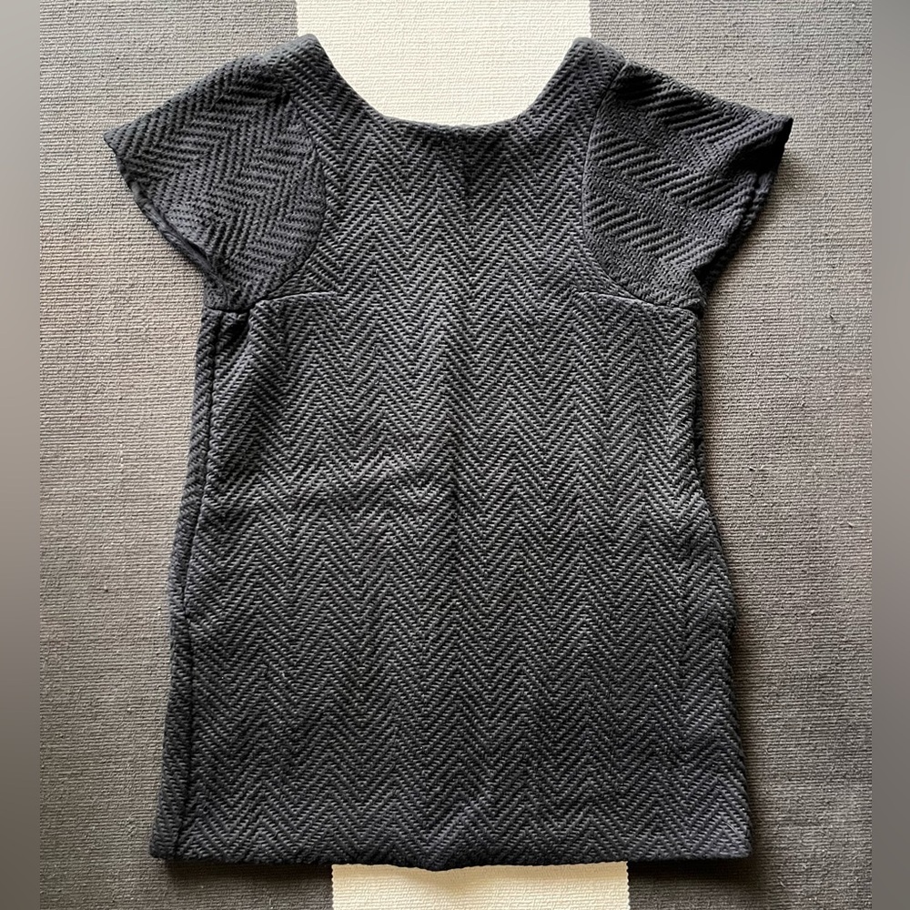 Wray | Black heavy cotton dress or tunic - size 8-10